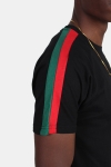 TB2059 Stripe Shoulder Raglan T-Hemd Black/Firered/Green