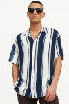 Jack & Jones MALIBU RESORT STRIPE Hemd SS Swamp