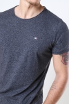 Tommy Jeans Slim Jaspe Crewneck T-Hemd Black