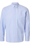 Selected Slim Sun Linen Hemd LS Cashmere Blue / White