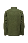 ONLY & SONS Kier Cotton Linen Overshirt Olive Night