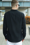 ONLY & SONS Caiden LS Linen Hemd Black