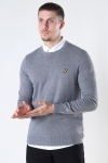 Lyle & Scott Cotton Merino Crew Jumper Mid Grey Marl