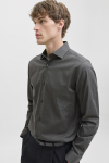 Jack & Jones Parker Wrinkle Resistant Hemd LS Dark Grey Melange