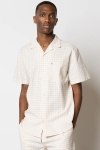 Clean Cut Copenhagen Bowling Miguel Seersucker Hemd S/S Ecru/Black Check