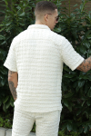 ONLY & SONS Braddock Regular SS Resort Waffle Hemd Egret