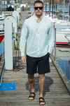 Jack & Jones Summer Band Hemd LS Iceberg Green