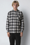 Fat Moose Forest flannel Hemd Mid grey/Light grey 001