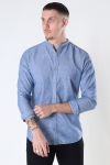 Jack & Jones SUMMER LINEN BAND Hemd L/S Faded Denim