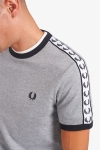 Fred Perry TAPED RINGER T-Hemd 291 Steel Marl
