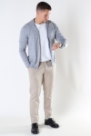 JEFF LAUGE FULL ZIP CARDIGAN Light Grey