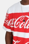 Mister Tee Merchcode Coca Cola Stripe Oversized T-Hemd White