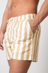 Clean Cut Copenhagen Swim Shorts Khaki Stripe