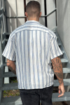 Jack & Jones Enzo Stripe Resort Hemd SS White