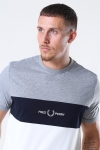 Fred Perry Graphic Embroidered T-Hemd Steel Marl