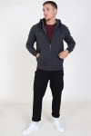 Solid Organic Morgan Zip Sweatshirts Dark Grey Mel