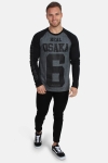 Superdry Real Osaka 6 L/S Raglan T-Hemd Black