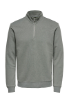 ONLY & SONS Ceres Half Zip Sweat Castor Gray