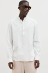 Jack & Jones Summer Half Placket Hemd Ls White