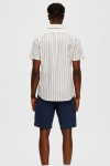 Selected SLHREGNEW-LINEN Hemd SS RESORT W Kelp Stripes