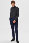 Selected Berg Half Zip Knit Antracit Melange