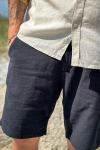 Selected Regular Brody Linen Shorts Black