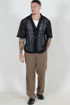 Solid Allan Elsticated Wide Fit Linen Pants Shitake