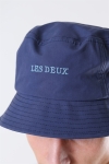 Les Deux Toulouse Poplin Bucket Hat Dark Navy/Provincial Blue