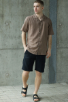 ONLY & SONS Caiden SS Resort Linen Hemd Fossil