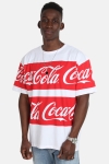 Mister Tee Merchcode Coca Cola Stripe Oversized T-Hemd White