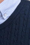 Jack & Jones Emil Knit Cable Crew Neck Navy Blazer