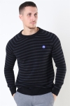 Kronstadt Liam Recycled Cotton Striped Stricken Black/Charcoal