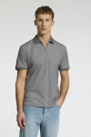 Selected Fave Zip Polo SS Medium Grey Melange