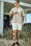 ONLY & SONS Aron Relax SS Chiffly Resort Hemd Chinchilla