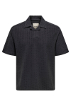 ONLY & SONS Males Regular Fit SS Resort Hemd Black