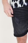 Only & Sons Ply Damage Shorts Black Denim