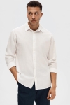 Selected Slim Sun Linen Hemd LS White