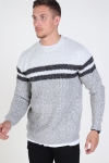 Only & Sons Lazlo Blocked Crew Neck Stricken Cloud Dancer