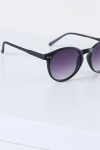 Fashion 1380 Panto Black Rubber Sonnenbrille Grey Gradient
