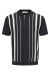 ONLY & SONS Wyler Regular Fit Zip Polo Knit Dark Navy