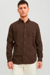 Jack & Jones Classic Melange Hemd L/S Seal Brown
