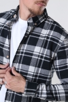 Kronstadt Johan Flannel check Hemd Black / White