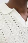 Jack & Jones Aros Knit Easter SS Crochet Polo Sea Salt