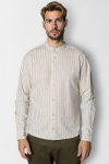 Clean Cut Copenhagen Ran Mao Hemd L/S Light beige stripe