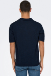 ONLY & SONS George Linen SS Polo Dark Sapphire