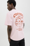 Jack & Jones Coffee Club Relaxed Fit Tee Parfait Pink