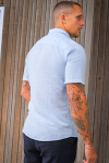 ONLY & SONS Caiden SS Linen Hemd Cashmere Blue