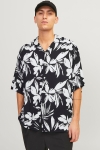 Jack & Jones Jeff AOP Resort Hemd SS Black