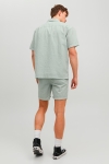 Jack & Jones JORPALMA SEERSUCKER Hemd SS SN Slate Gray