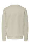 ONLY & SONS Luca Regular Fit Crew Neck Silver Lining